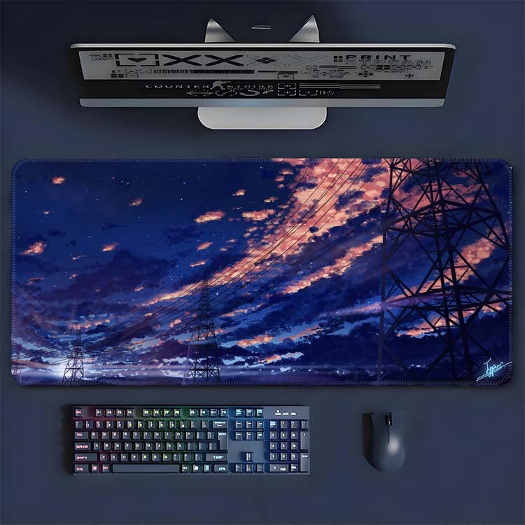 Mouse Pad Oversized Gorgeous Sky Large Keyboard Pad Extra Thickened Lock Edge Large Office Desk Pad - Image 1